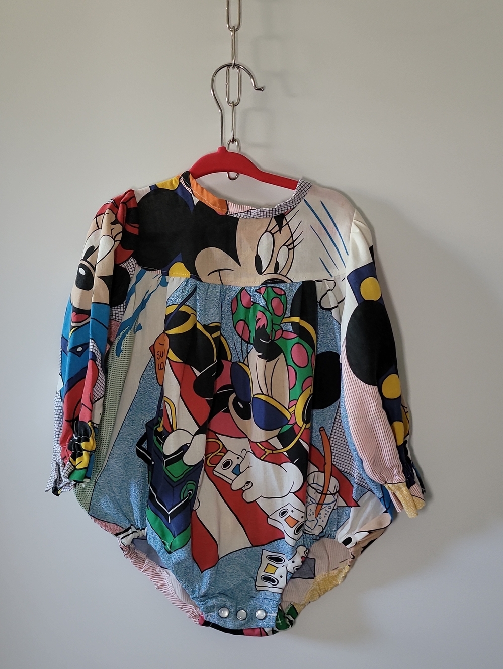 Girls' Multicolor Cartoon-Print Long Sleeve Bodysuit